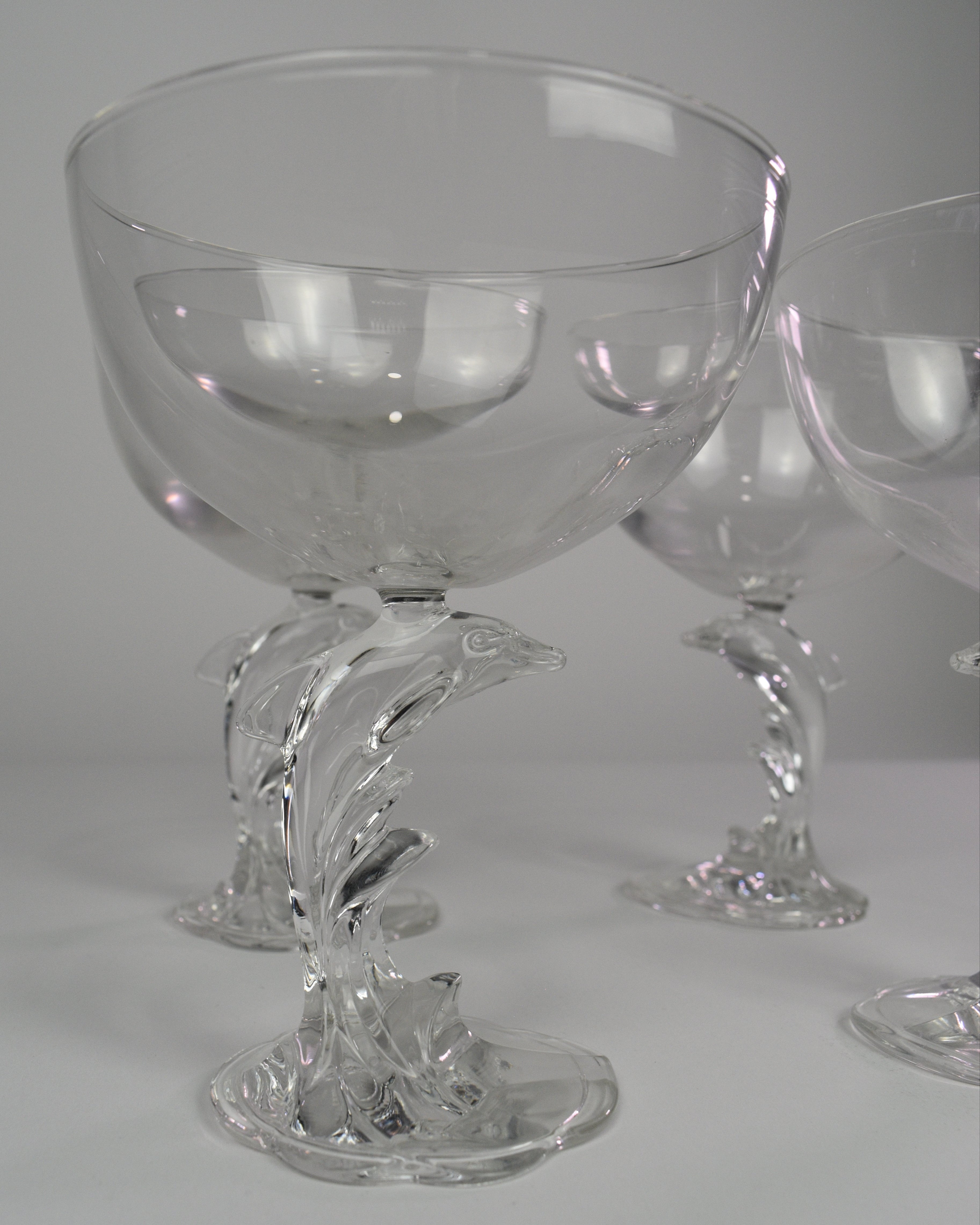 Dolphin Stemmed Glasses
