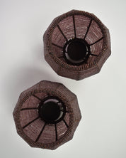 Purple Beaded Candle Holders
