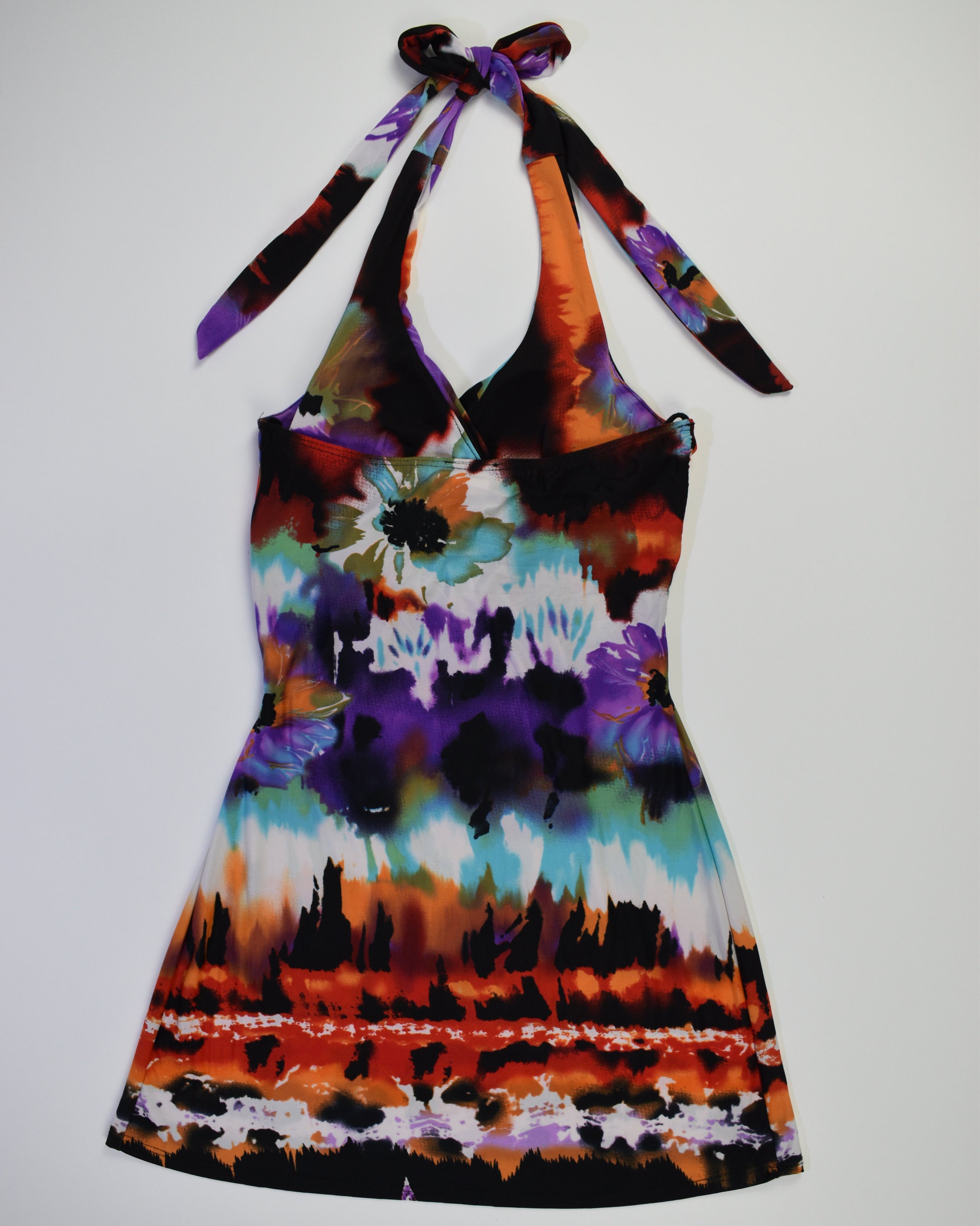 Multi-color Mini Halter Dress