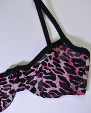 Betsey Johnson Pink Cheetah Bra