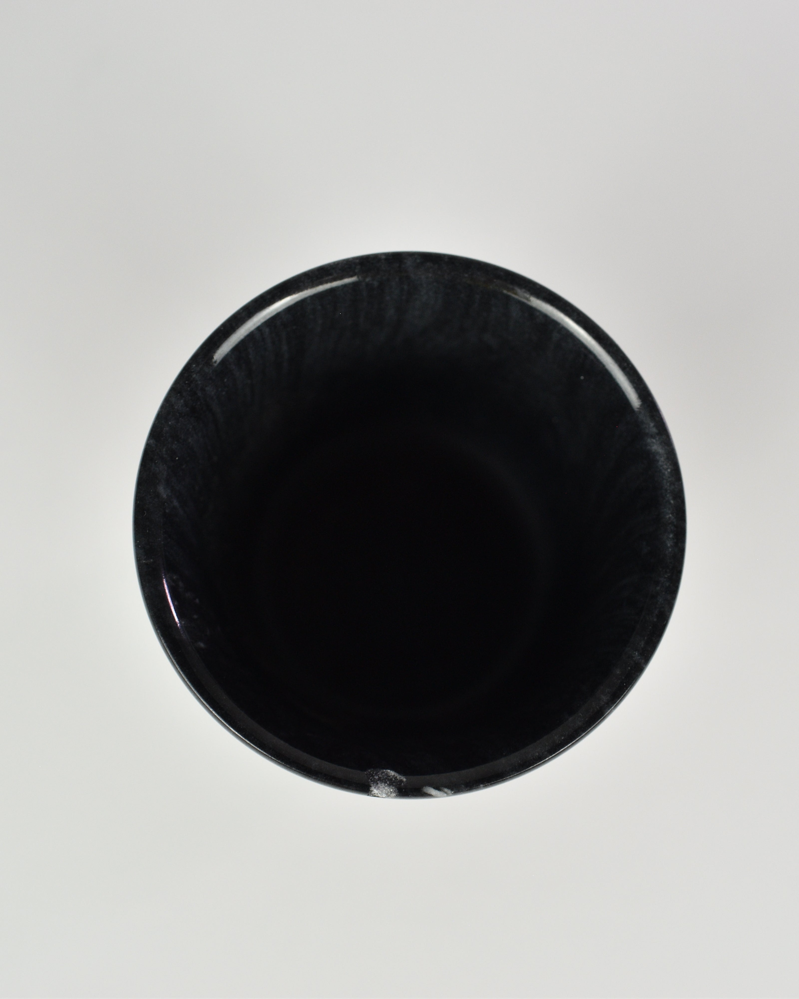Black Bamboo Etched Palm Tree Vase