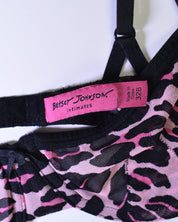 Betsey Johnson Pink Cheetah Bra