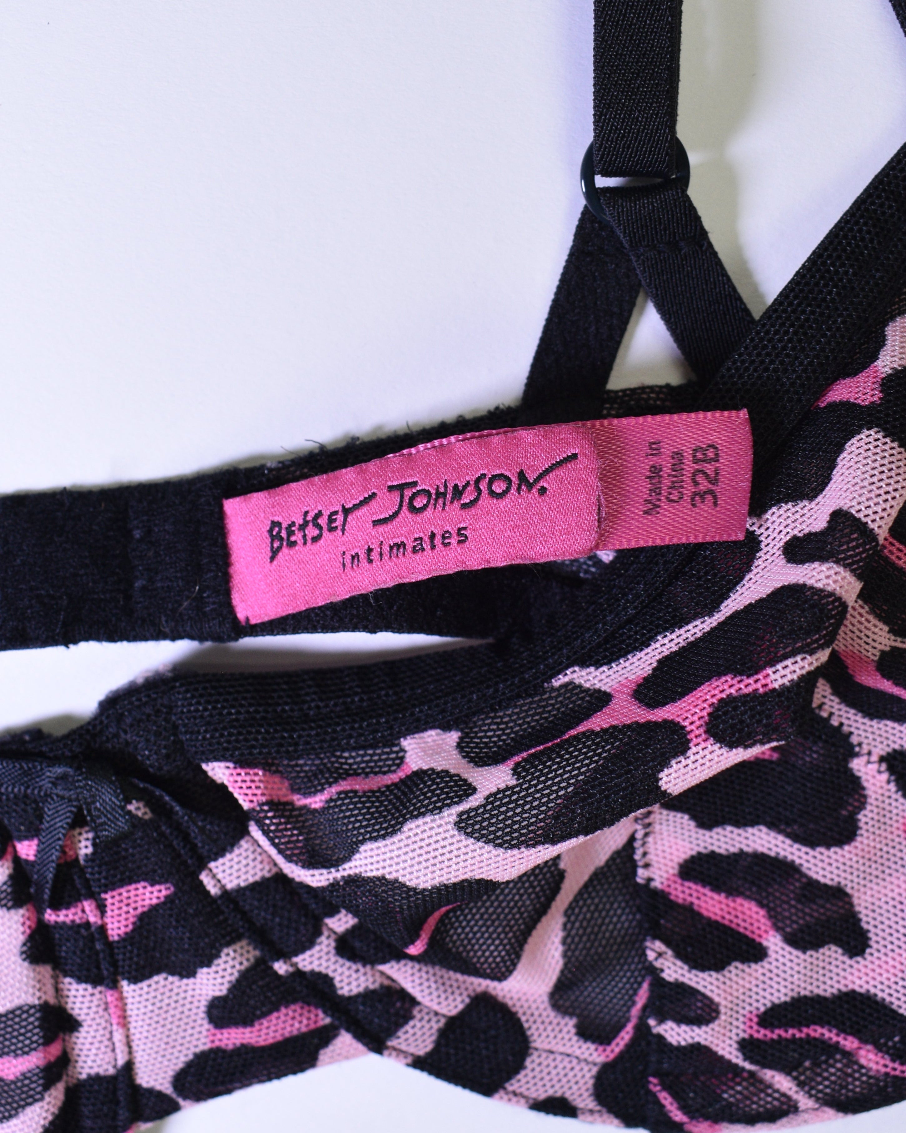Betsey Johnson Pink Cheetah Bra