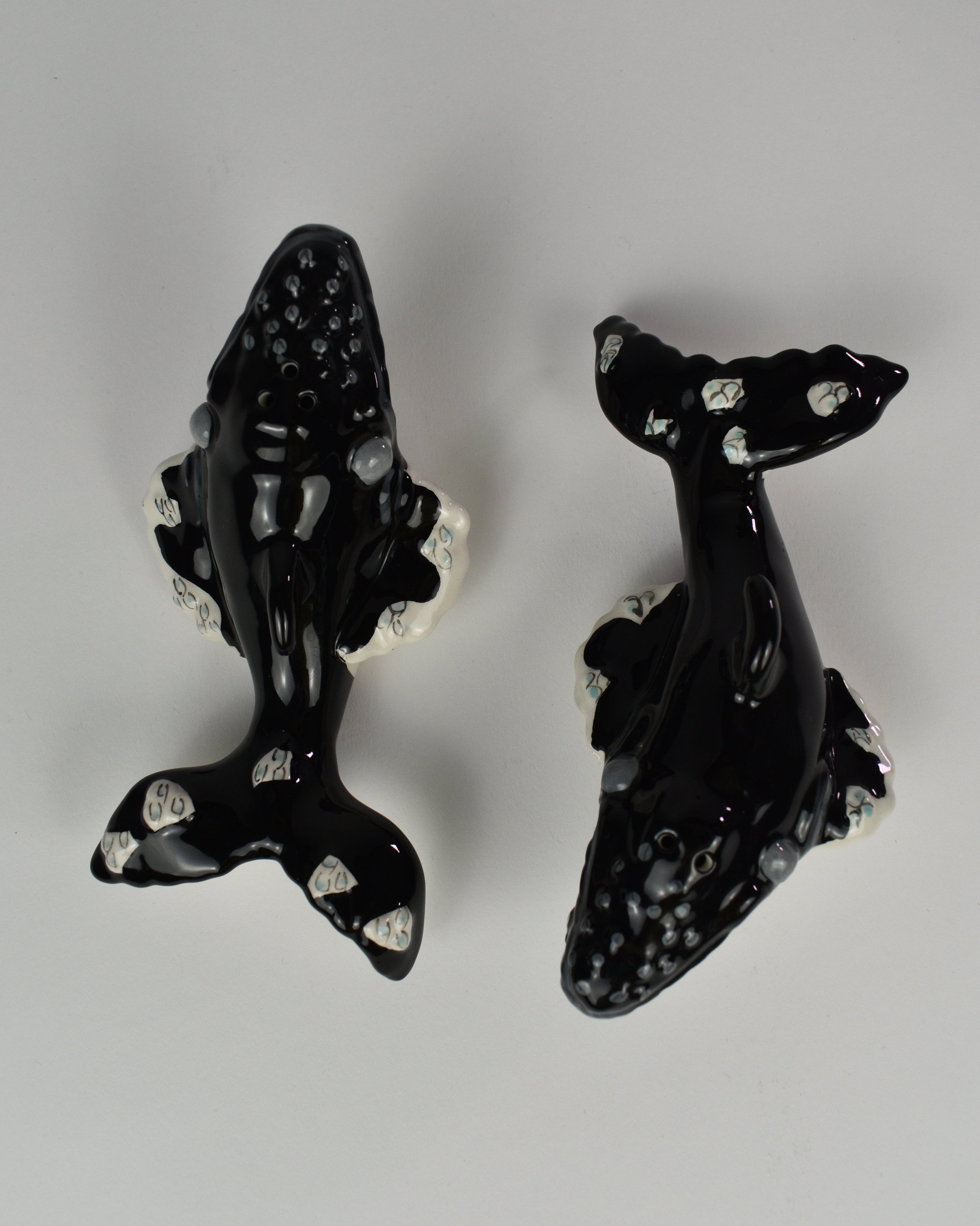 Whale Salt & Pepper Shakers