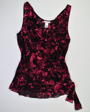 Cache Black & Pink Floral Tank