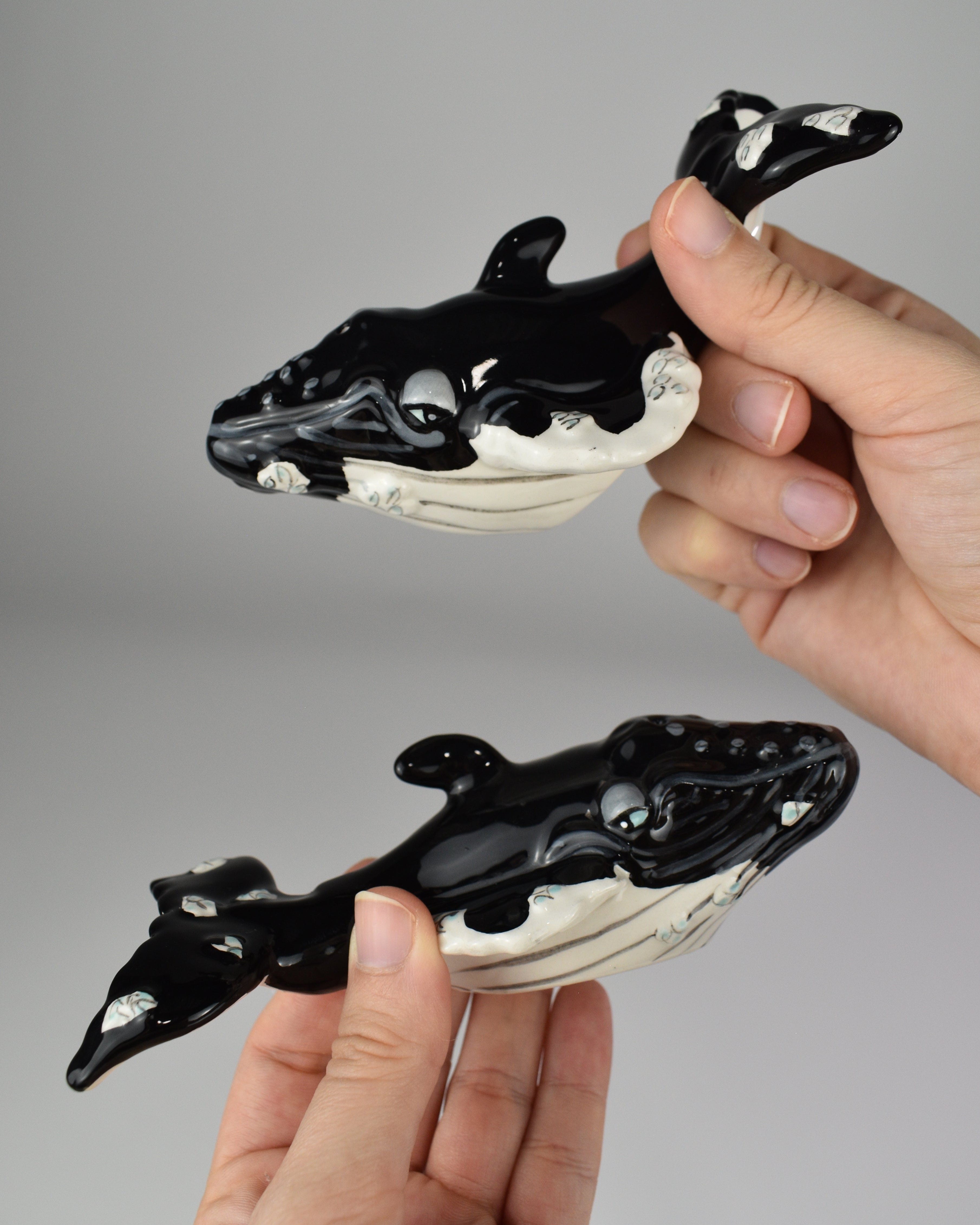 Whale Salt & Pepper Shakers