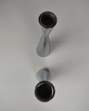 Chrome Space Age Candle Holders