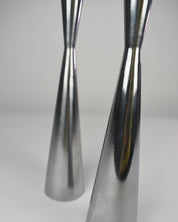 Chrome Space Age Candle Holders