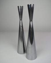 Chrome Space Age Candle Holders