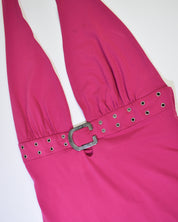 Cache Hot Pink Halter Dress