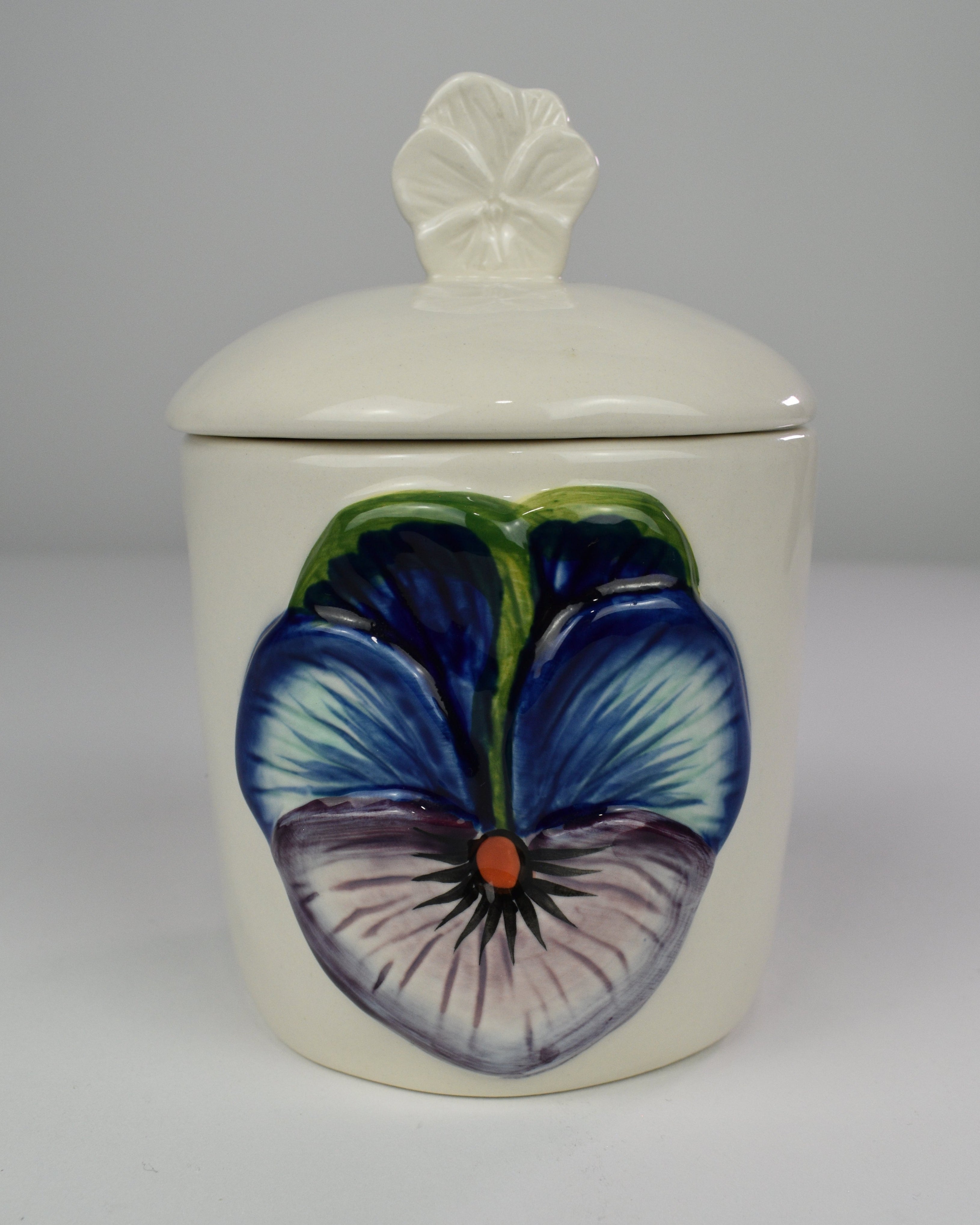 Anthropologie Ceramic Flower Candle
