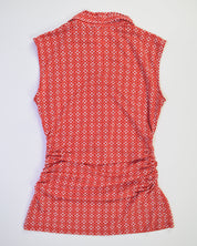 Red & White Printed Tank