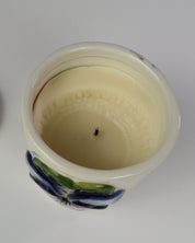 Anthropologie Ceramic Flower Candle