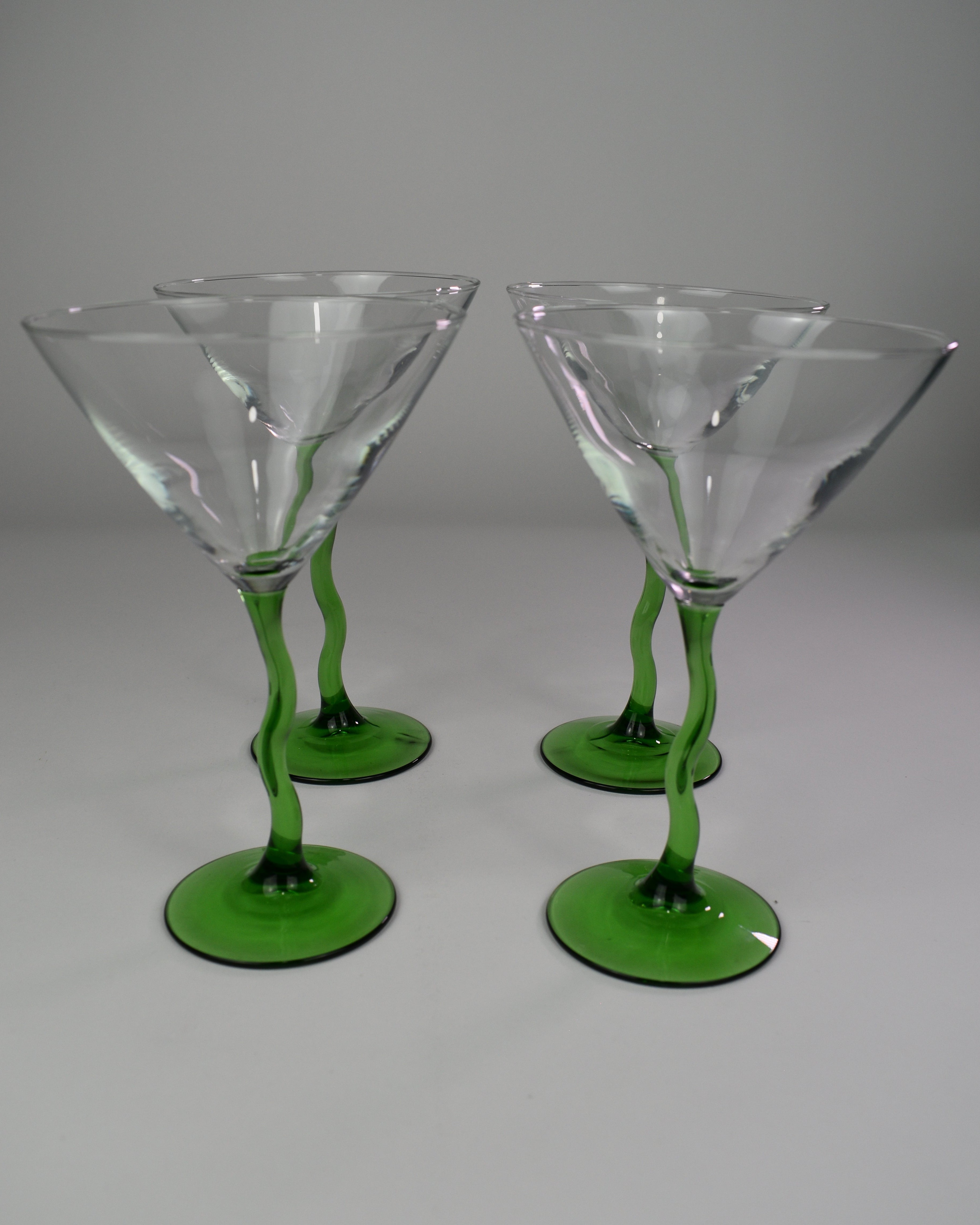 Green Stemmed Glasses