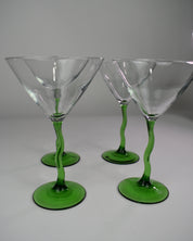 Green Stemmed Glasses