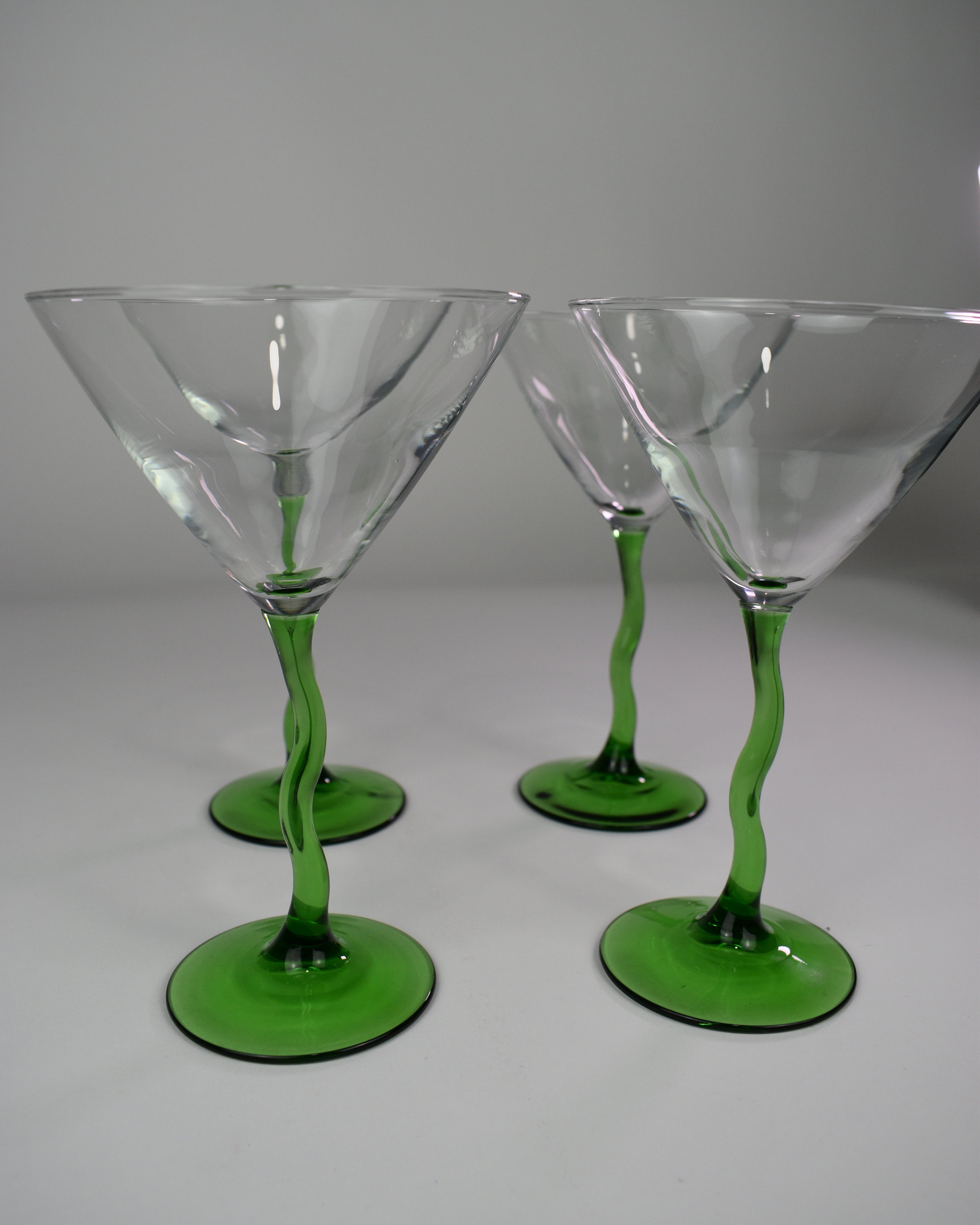 Green Stemmed Glasses