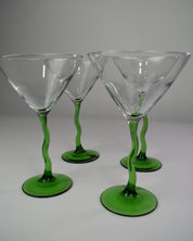 Green Stemmed Glasses