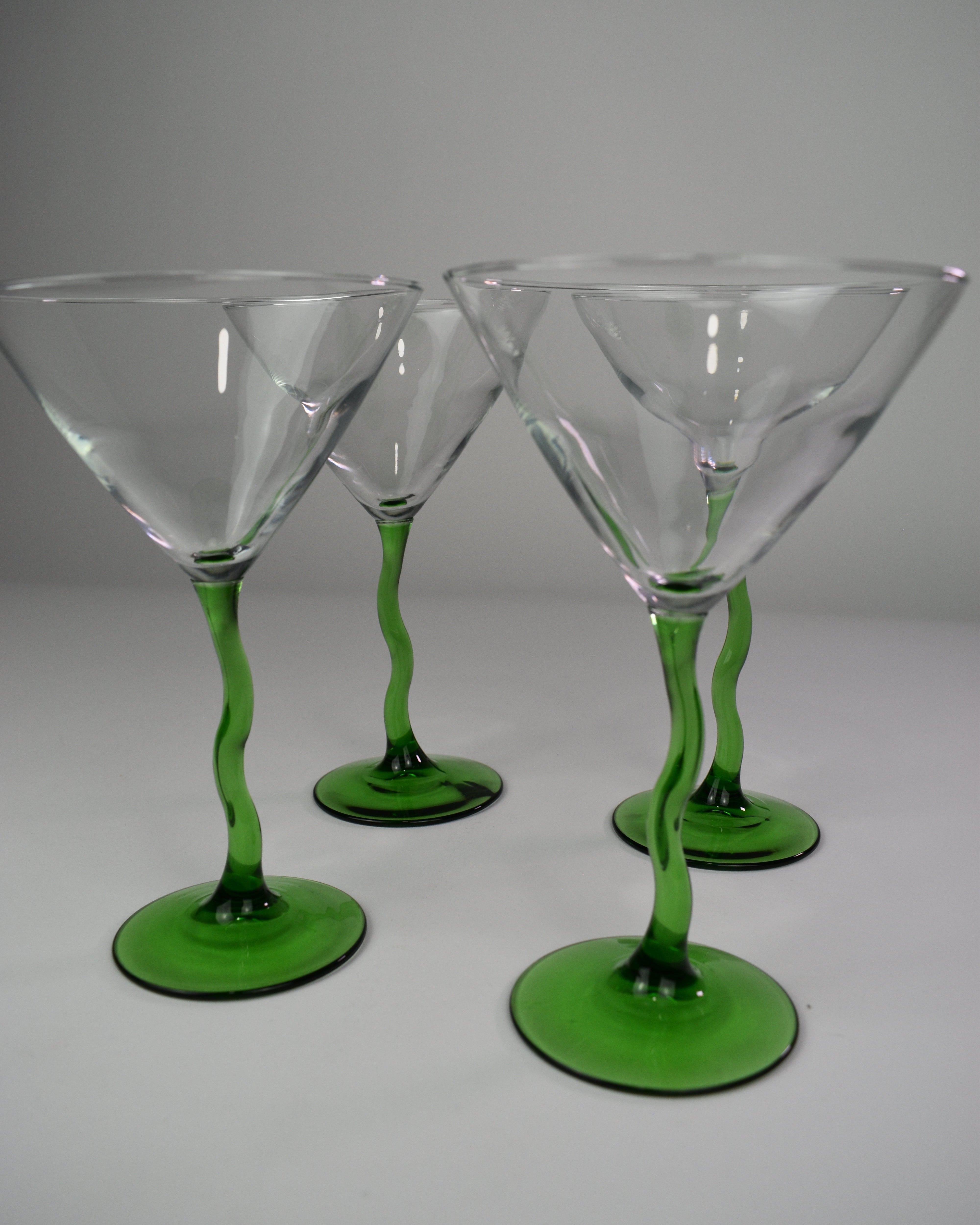 Green Stemmed Glasses
