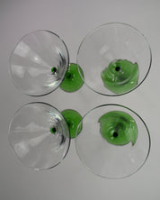 Green Stemmed Glasses