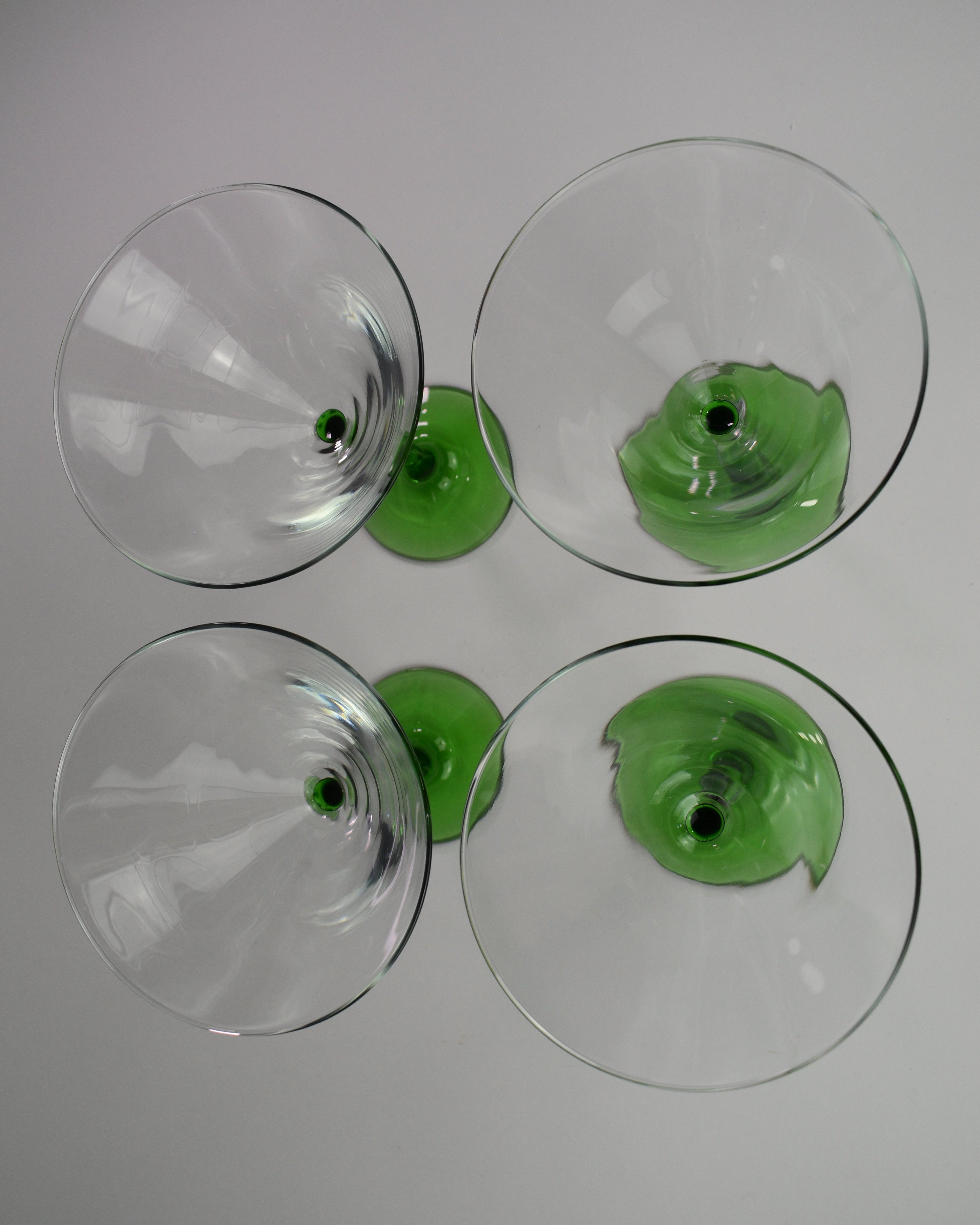 Green Stemmed Glasses