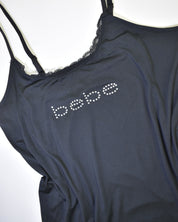 Rhinestone Bebe Black Cami