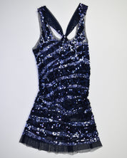 Blue Sequin Tank Top