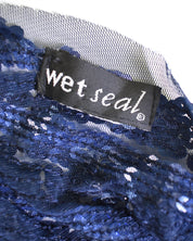 Blue Sequin Tank Top
