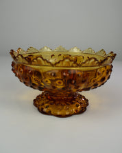 Amber Glass Candle Bowl
