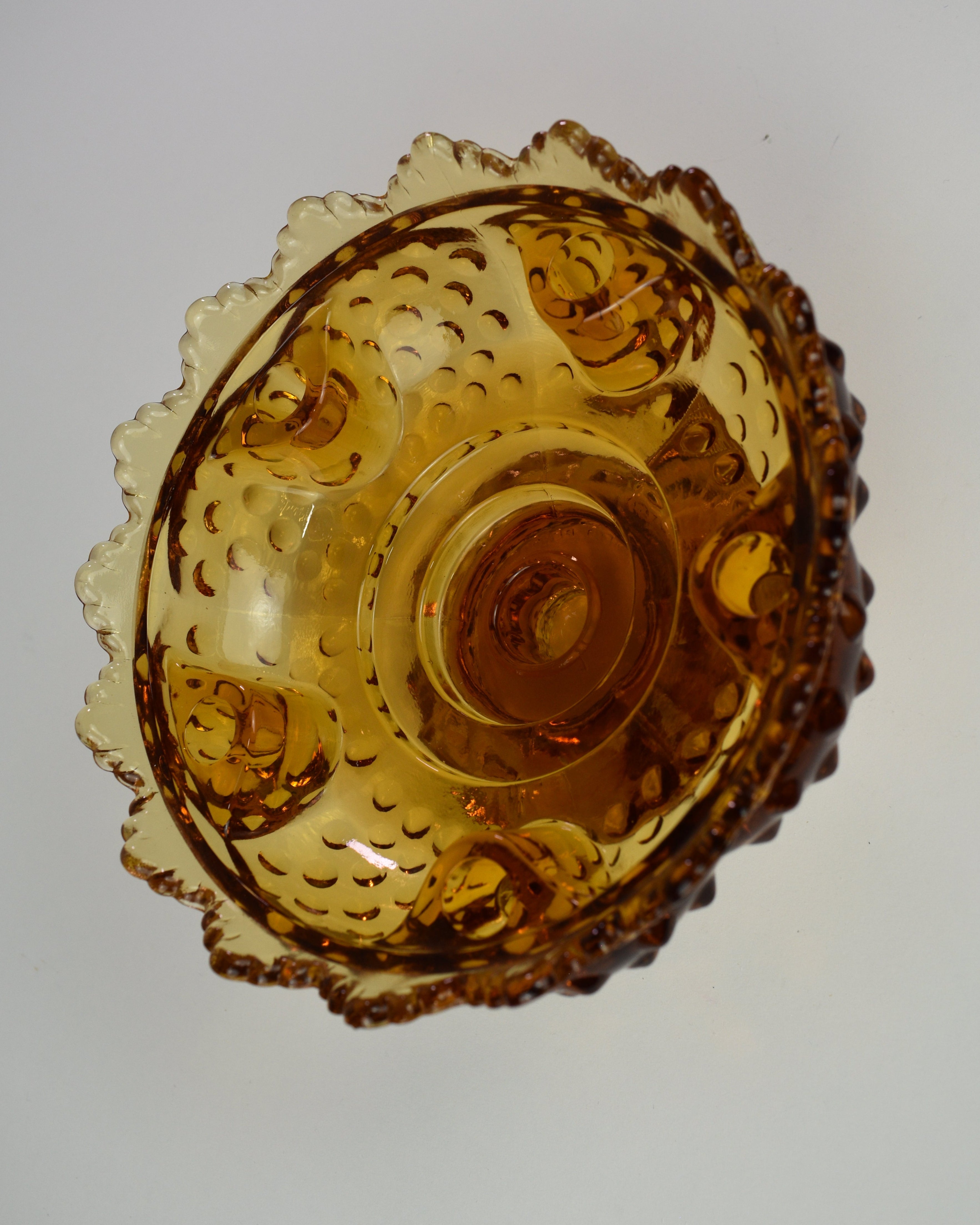 Amber Glass Candle Bowl