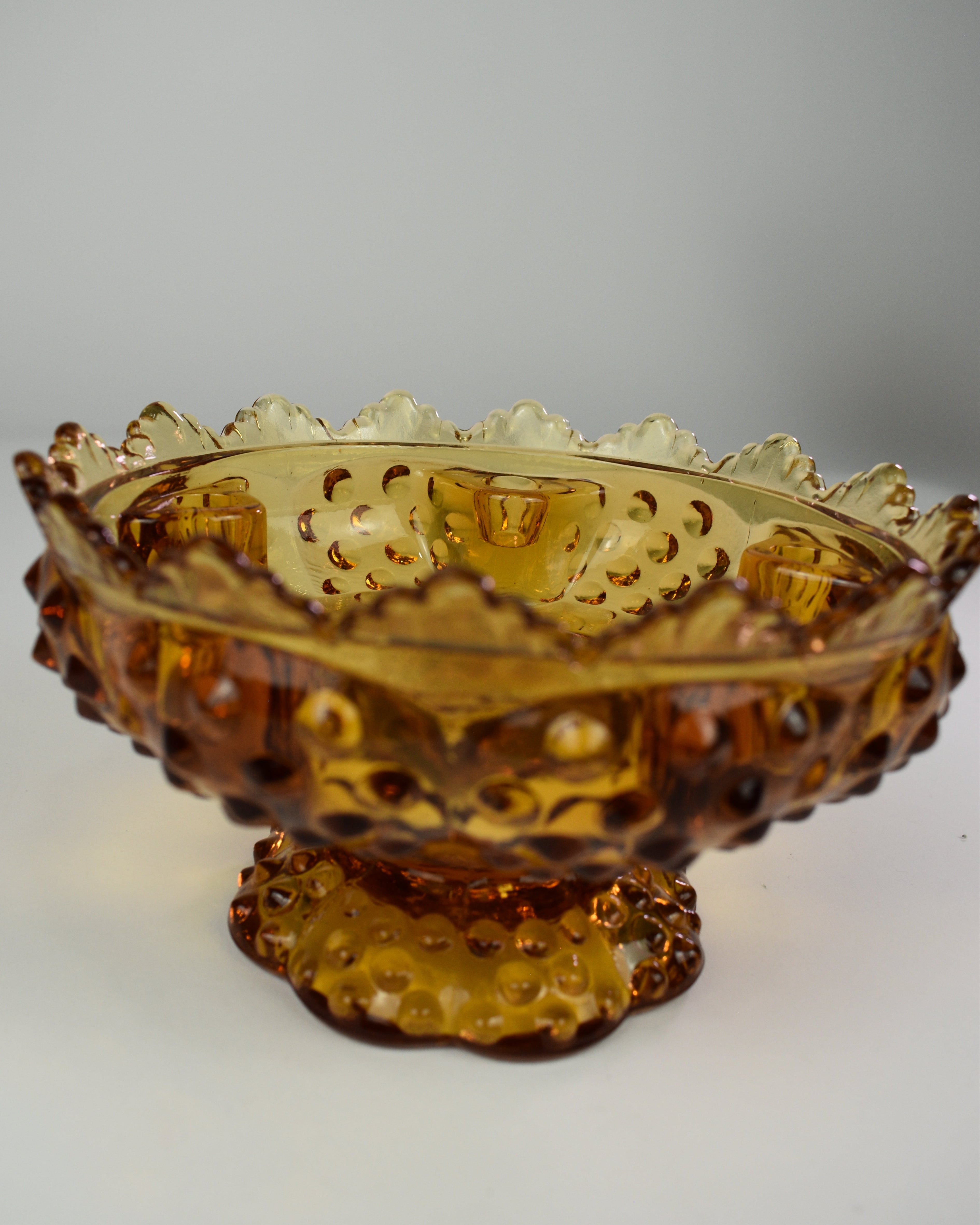 Amber Glass Candle Bowl