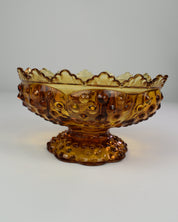 Amber Glass Candle Bowl