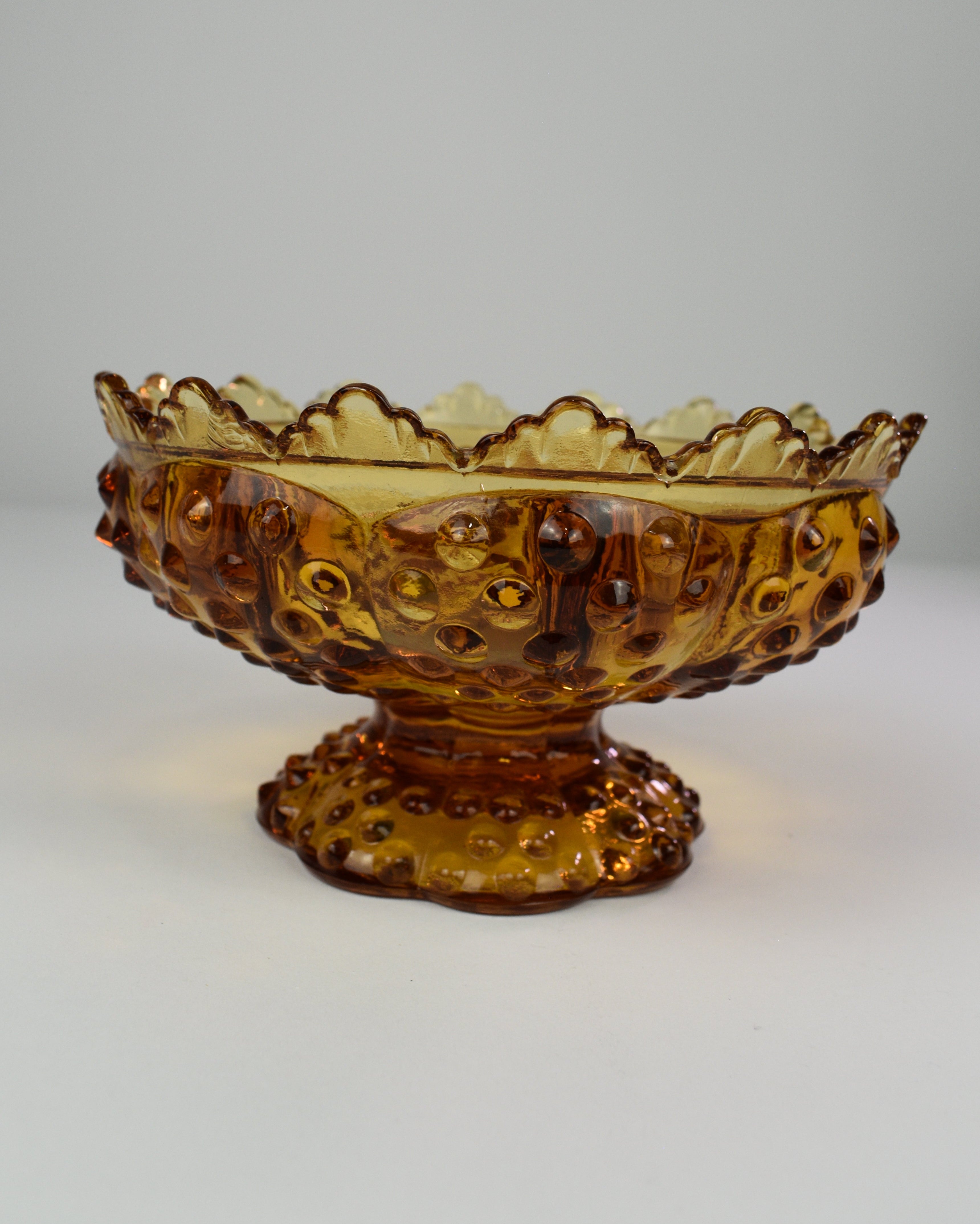 Amber Glass Candle Bowl
