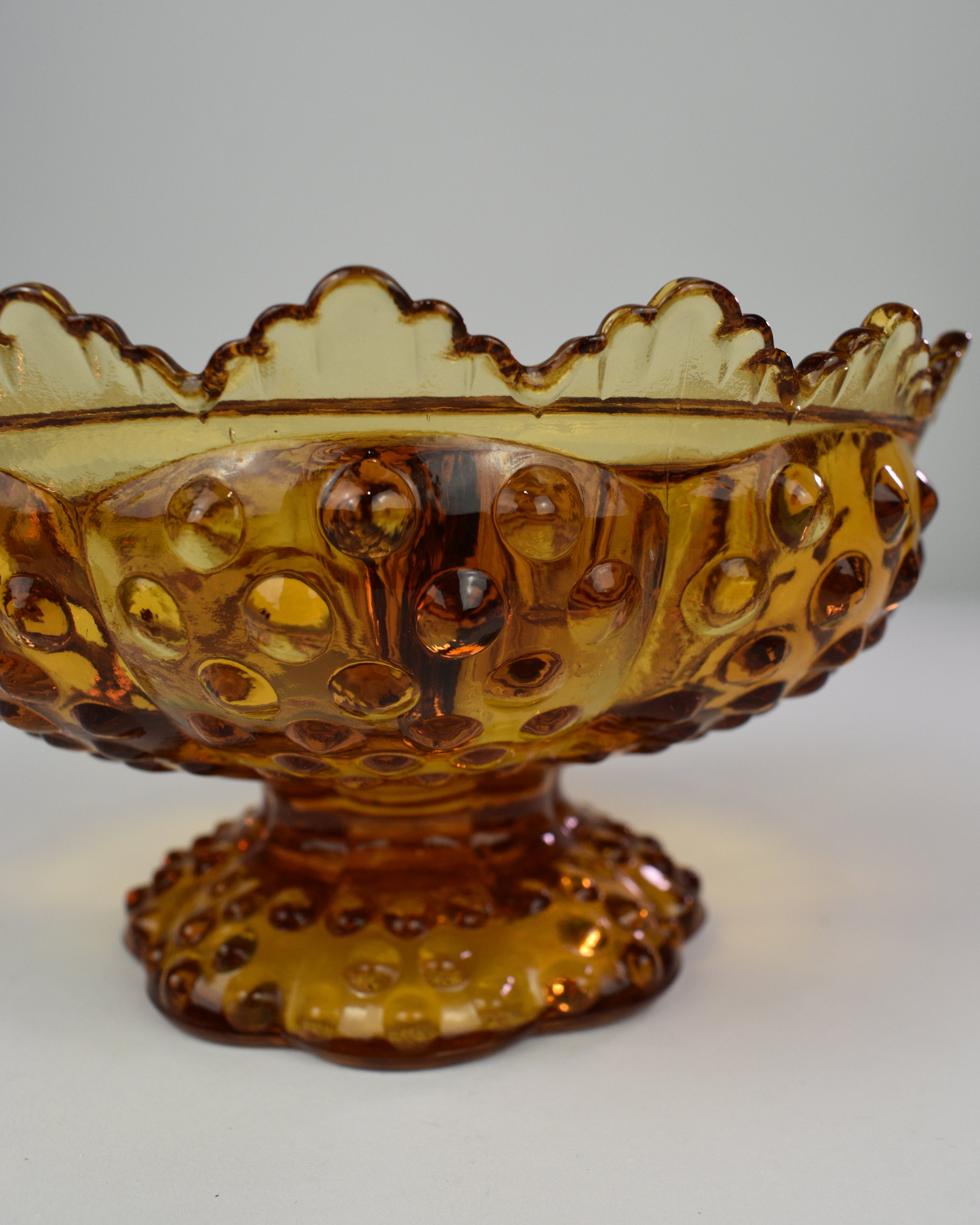 Amber Glass Candle Bowl