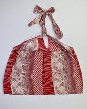Red & White Printed Tube-top
