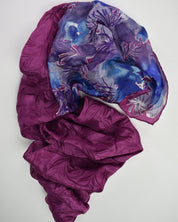 Purple Flower Scarf
