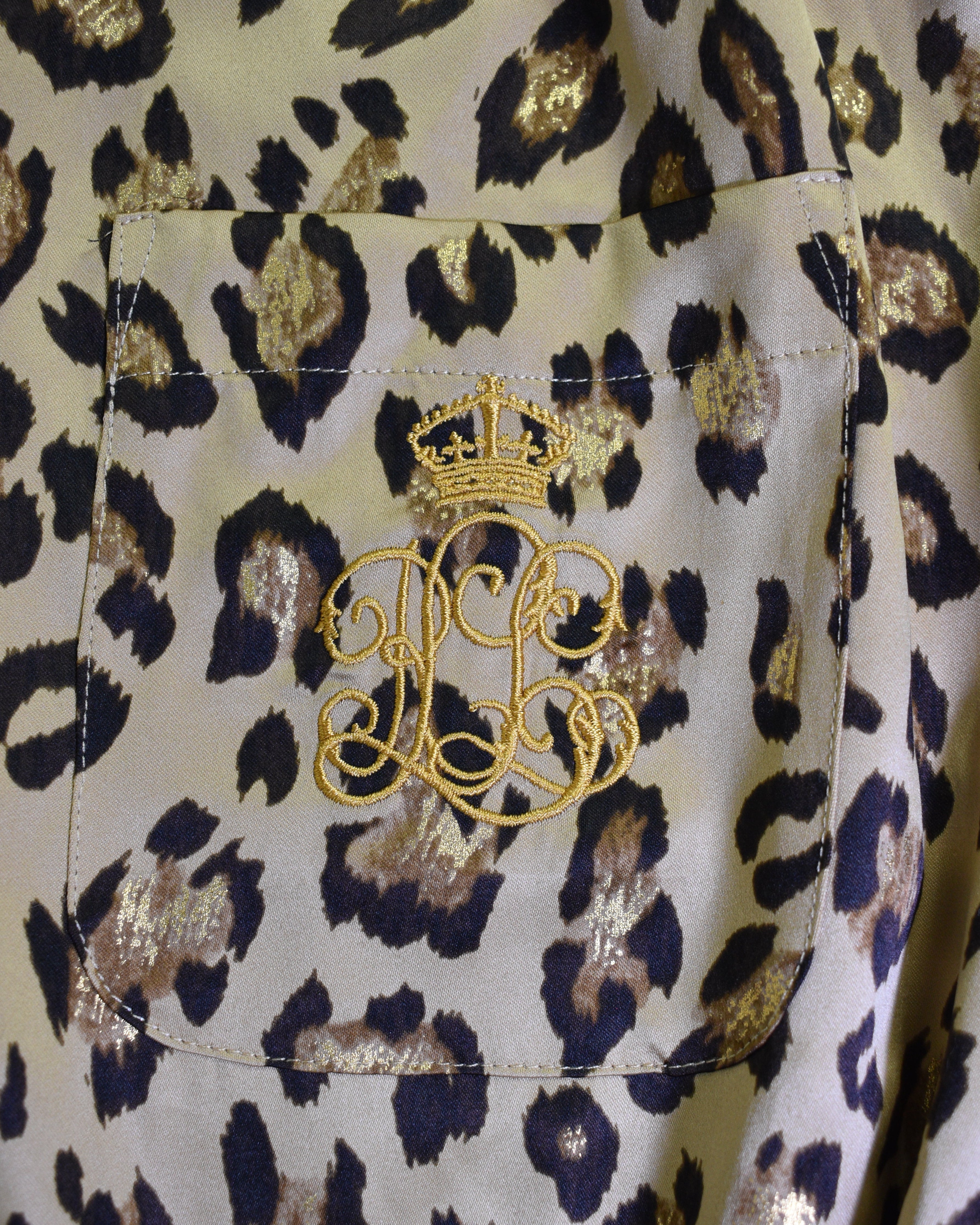 Cheetah Silky Long Sleeve Dress