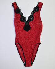 Frederick's of Hollywood Red Lace Bodysuit