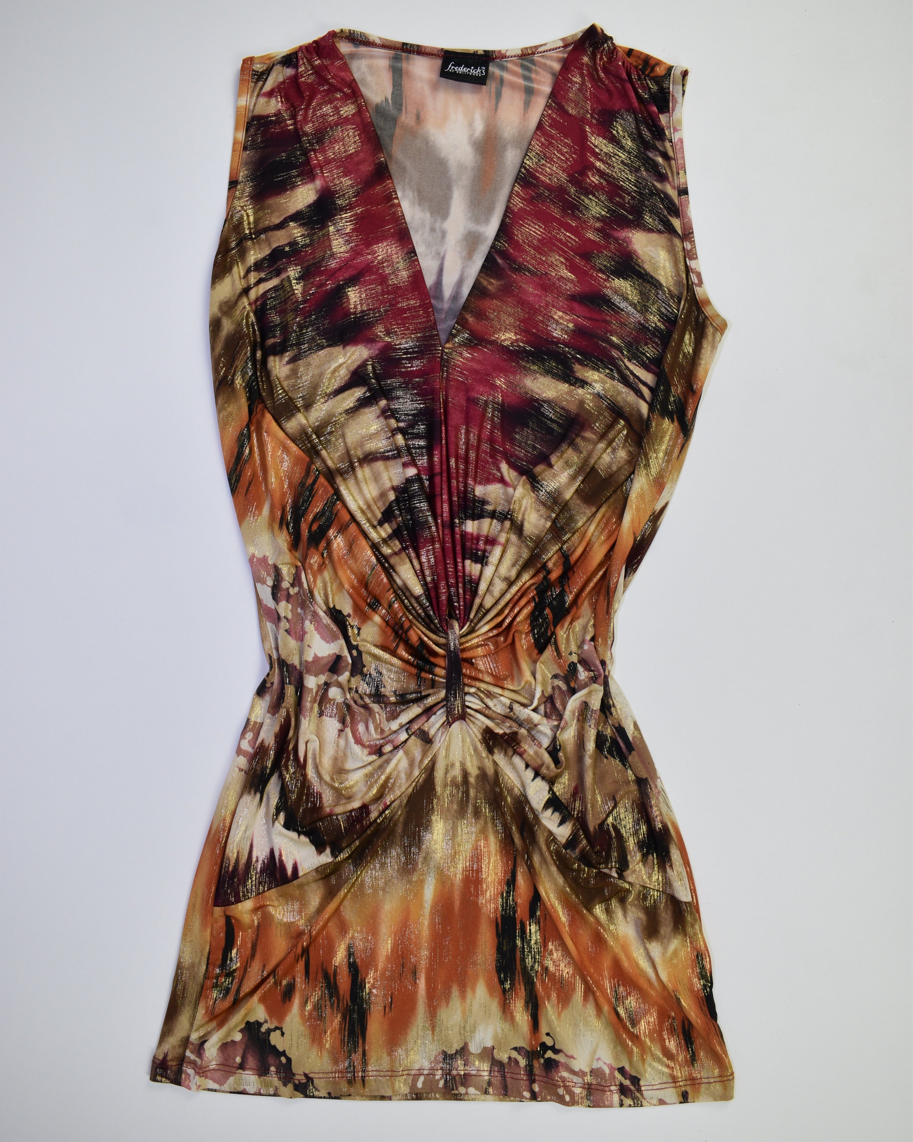 Frederick's of Hollywood Gold Multi-color Dress