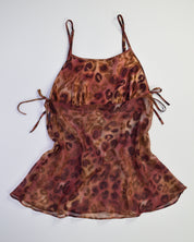 Tan Cheetah See-through Cami