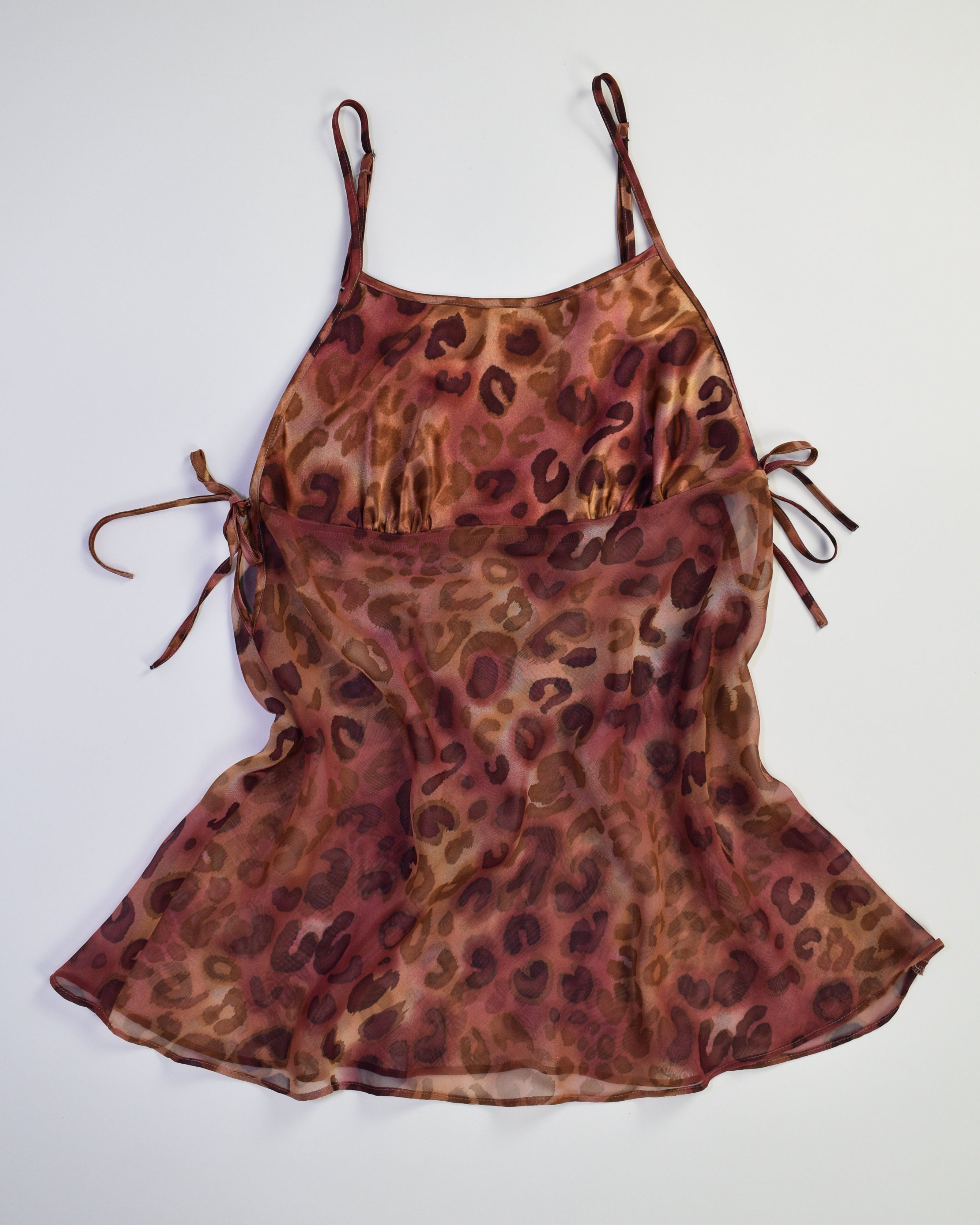 Tan Cheetah See-through Cami