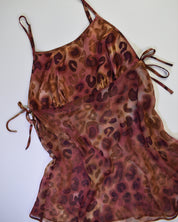 Tan Cheetah See-through Cami