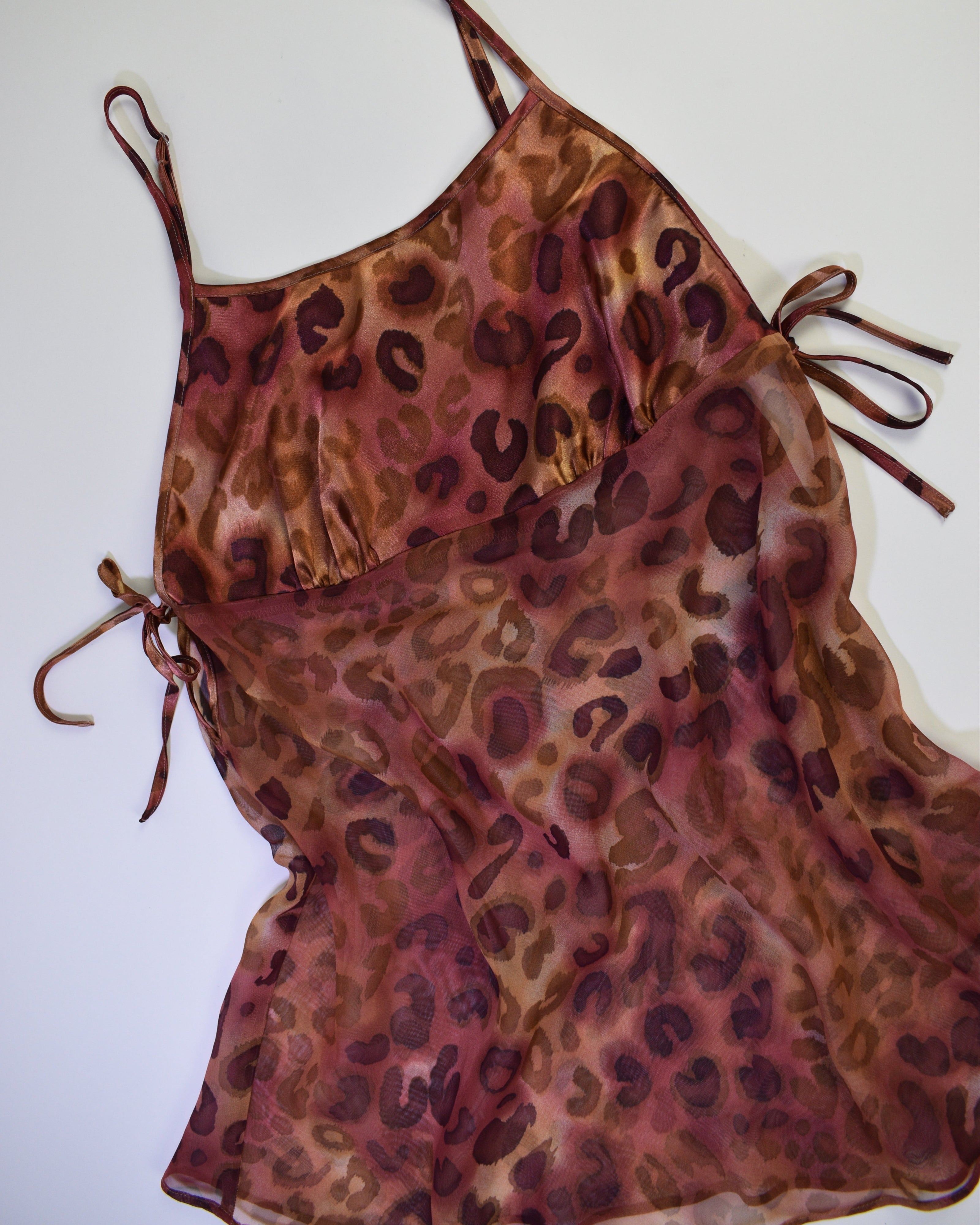 Tan Cheetah See-through Cami