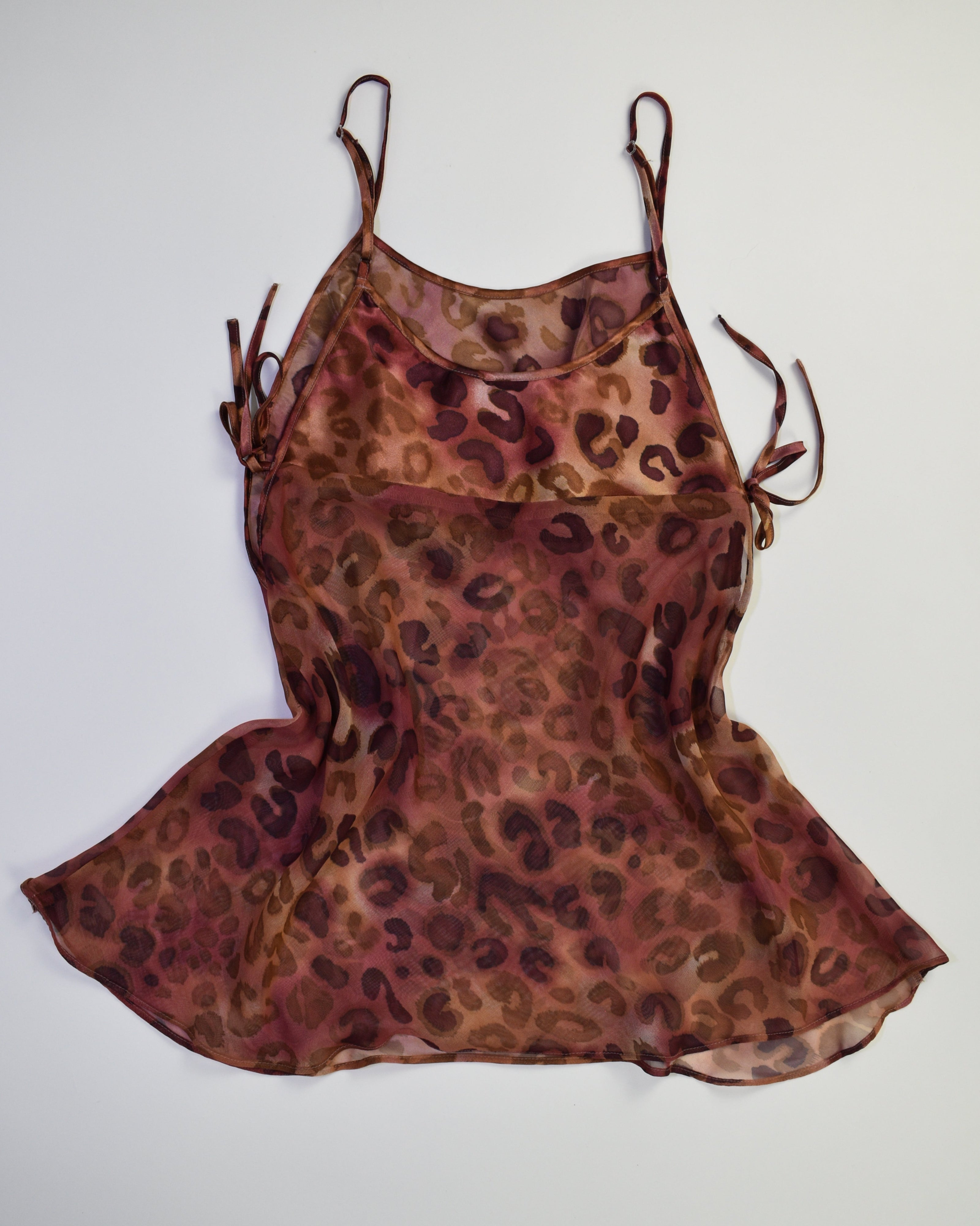 Tan Cheetah See-through Cami