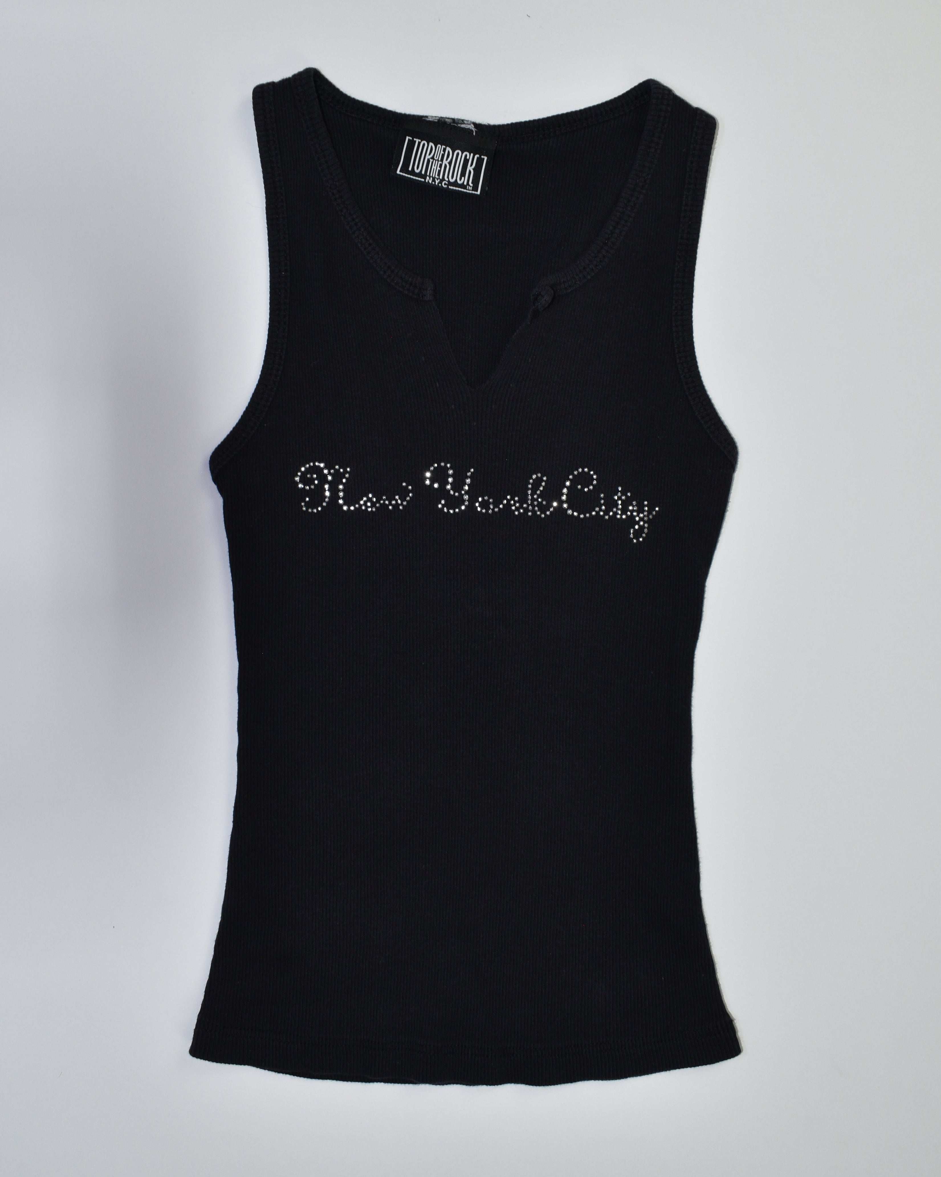 NYC Bedazzled Black Tank