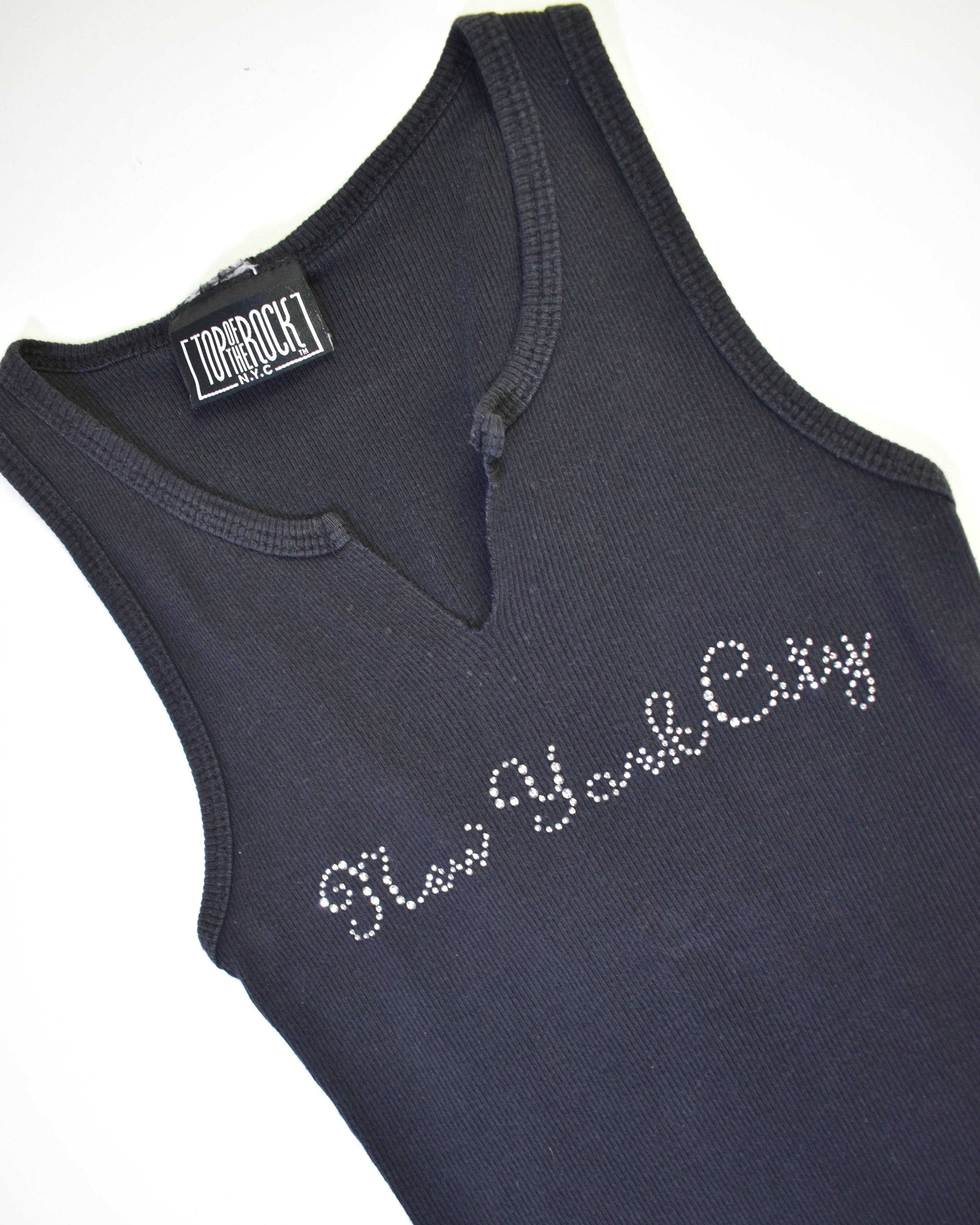 NYC Bedazzled Black Tank
