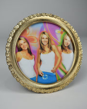 Gold Floral Circle Picture Frame