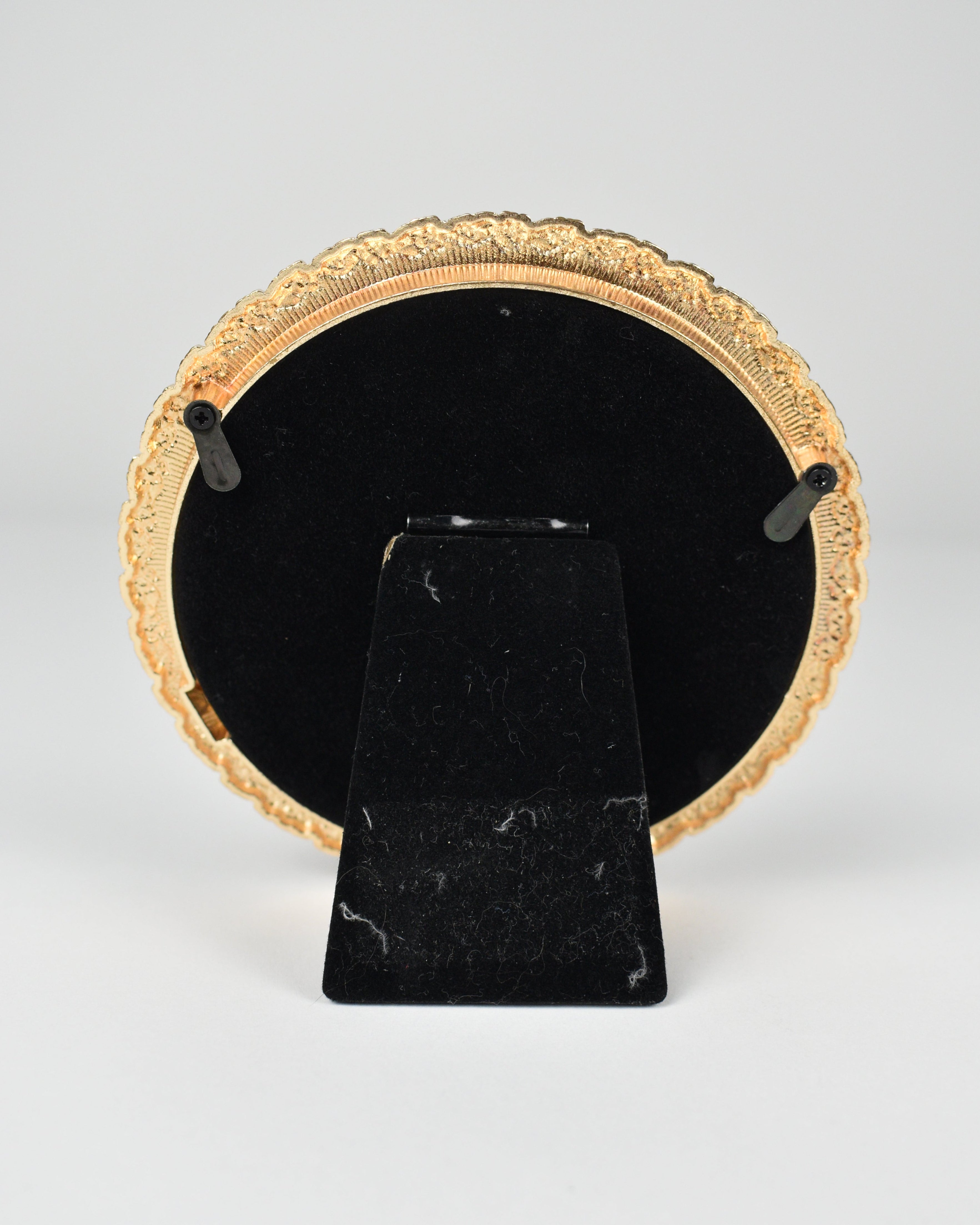 Gold Floral Circle Picture Frame