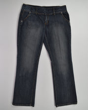 Striped Dark Wash Jeans