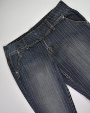 Striped Dark Wash Jeans