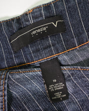 Striped Dark Wash Jeans